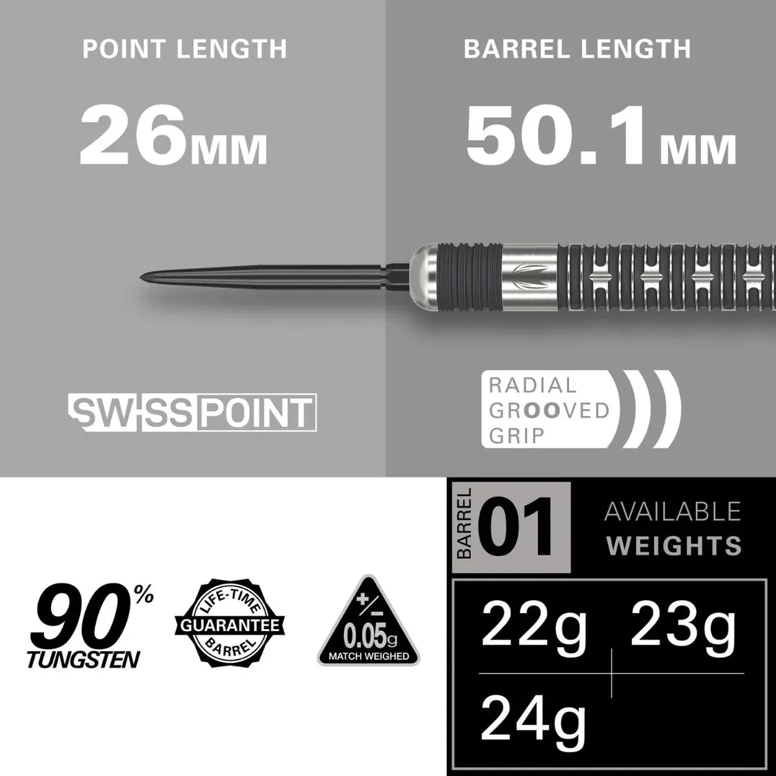 Target - Chris Dobey Hollywood Action - 90% Tungsten Darts (SP