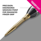 Target Chrono Swiss Storm Points gold – close-up of the precision grooved tip