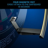 Target Corona Vision 2 – four magnetic feet attach to the dartboard in seconds