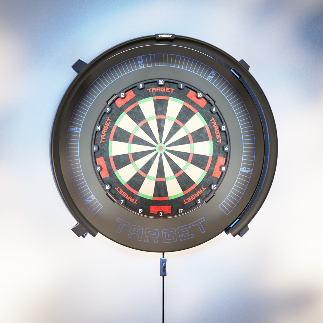 Target Corona Vision 2 lighting a dartboard