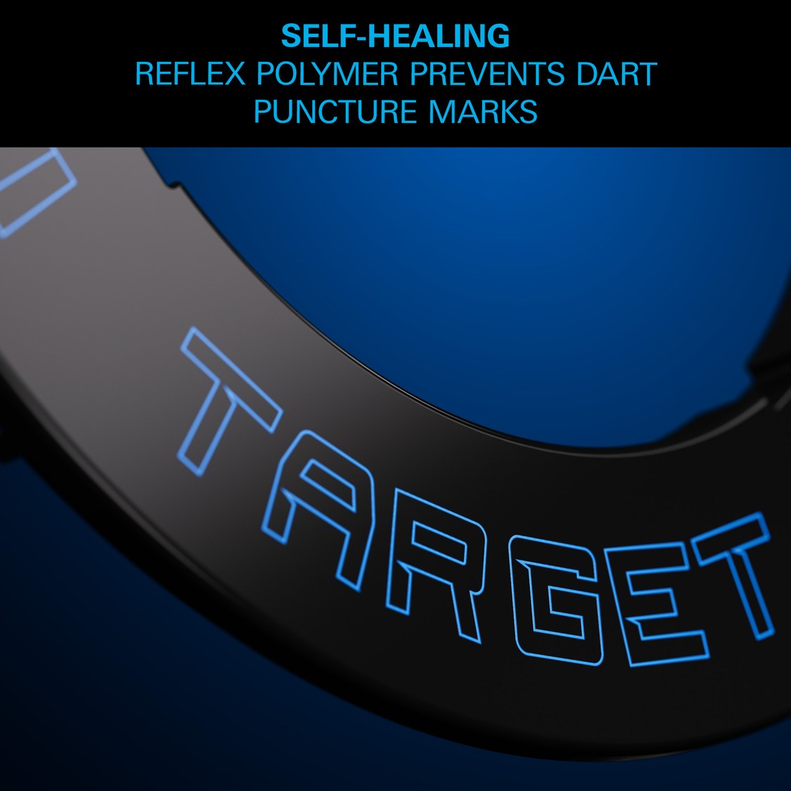 Target Corona Vision Notched Surround – self-healing reflex polymer prevents dart puncture marks
