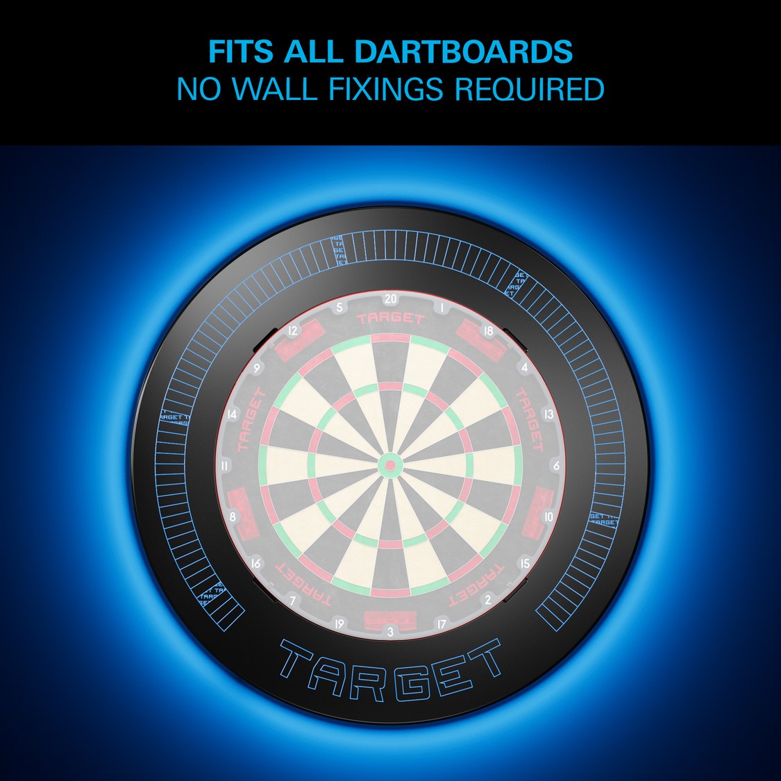 Target Corona Vision Notched Surround – fits all dartboards, no wall fixings required