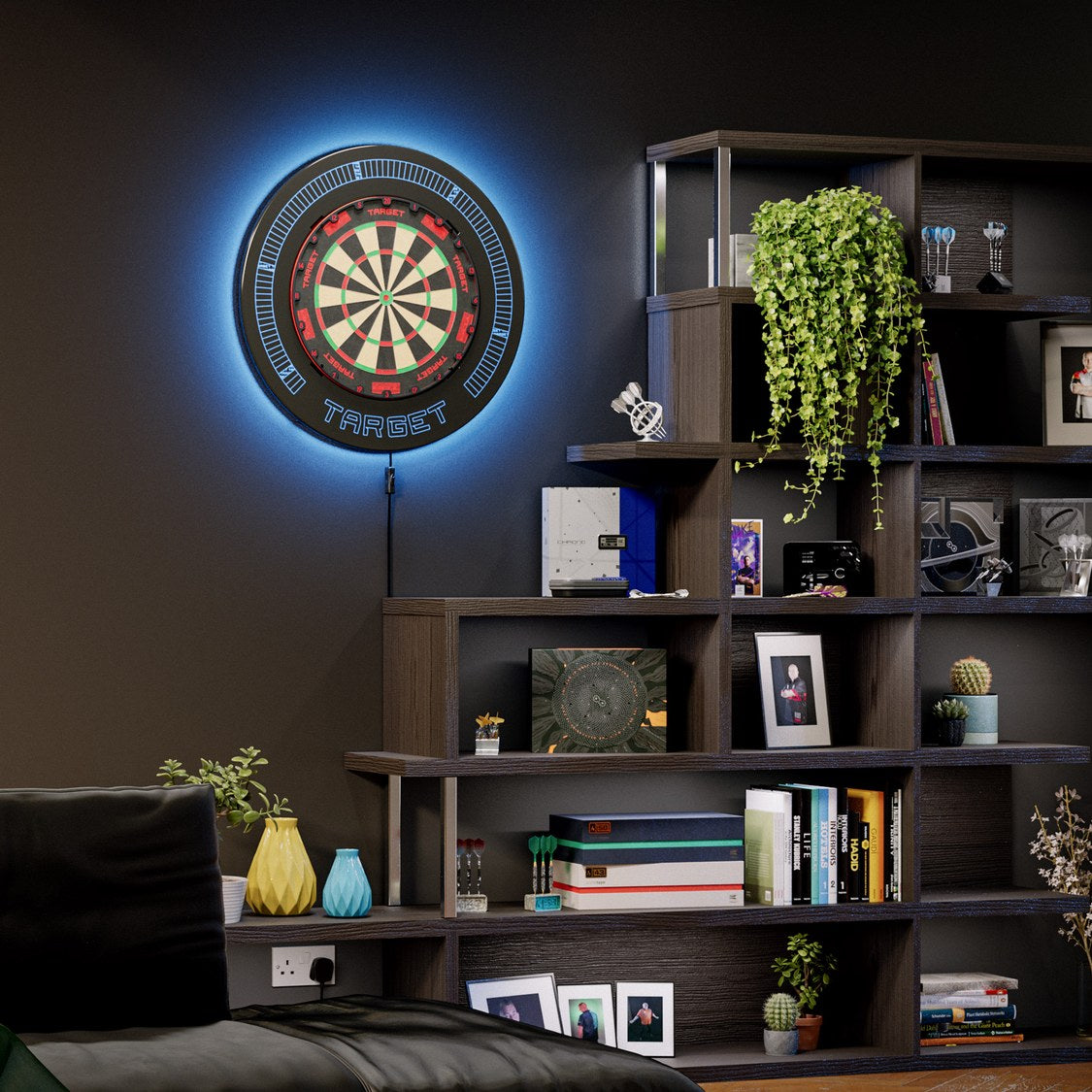Target Corona Vision Notched Surround in a home games room