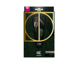 Front view of 90% tungsten steel tip darts in retail packaging with milled barrel grip visible through display window