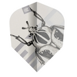 No.6 dart flight full view, unfolded with beetle graphic, isolated on white for dart accessories shoppers