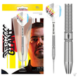 Target Gabriel Clemens G1 90% tungsten darts (Swiss Point) – retail box with grip barrel close-up, white Pro Grip shaft and German Giant branding