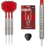 Target Group O 03 darts set of three with retail packaging and barrel close-up