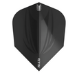 No.6 shape black dart flight isolated on white background, featuring glossy embossed detailing and Pro Ultra branding for dart setup