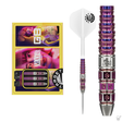 Target Japan Mayuko Morita Mayo G8 90% tungsten Swiss Point darts – packaging with PVD Purple slot machine barrel close-up
