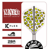 Mayo K-Flex No.6 close-up – slimline flight shape with slot machine artwork and 2BA universal thread