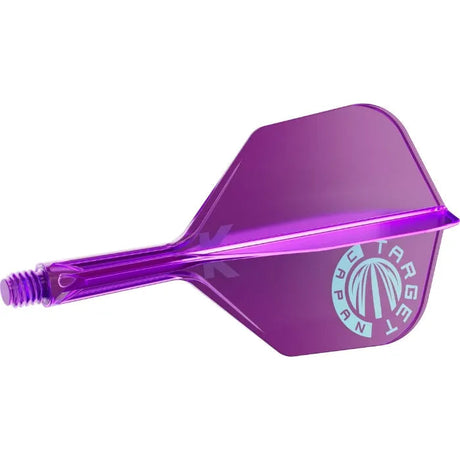 Purple No.6 K-Flex dart flight and shaft combo fully visible on white background, highlighting integrated flight design