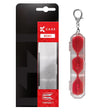 Dart K-Case with red K Flex flights shown in packaging and out, hard case with clip for flight and shaft system protection