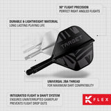 K-Flex features – 90 degree flight precision, durable lightweight material and universal 2BA thread