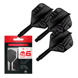 Target K-Flex Black No.6 short – three integrated flights and shafts with packaging
