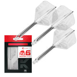Target K-Flex Clear No.6 medium – three integrated flights and shafts with packaging