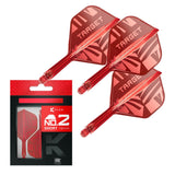 Target K-Flex Red No.2 short – three integrated flights and shafts with packaging