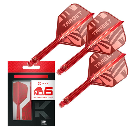 Target K-Flex Red No.6 intermediate – three integrated flights and shafts with packaging