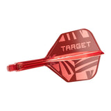 Target K-Flex Red No.6 – angled view of the moulded red flight and shaft
