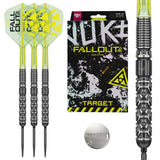 Target Luke Littler Fallout darts set of three with retail packaging and barrel close-up