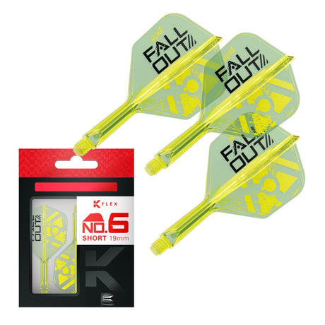 Target Luke Littler Fallout K-Flex No.6 short – three integrated flights and shafts with packaging