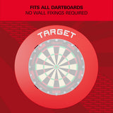 Target Notched Surround in red – fits all dartboards, no wall fixings required
