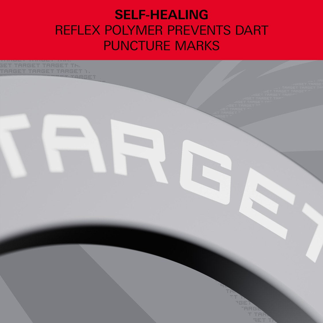 Target Notched Surround in grey – self-healing reflex polymer prevents dart puncture marks