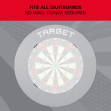 Target Notched Surround in grey – fits all dartboards, no wall fixings required