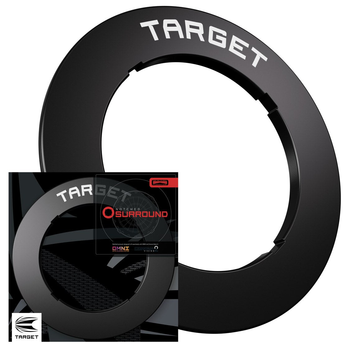 Target Notched Surround in black with retail packaging
