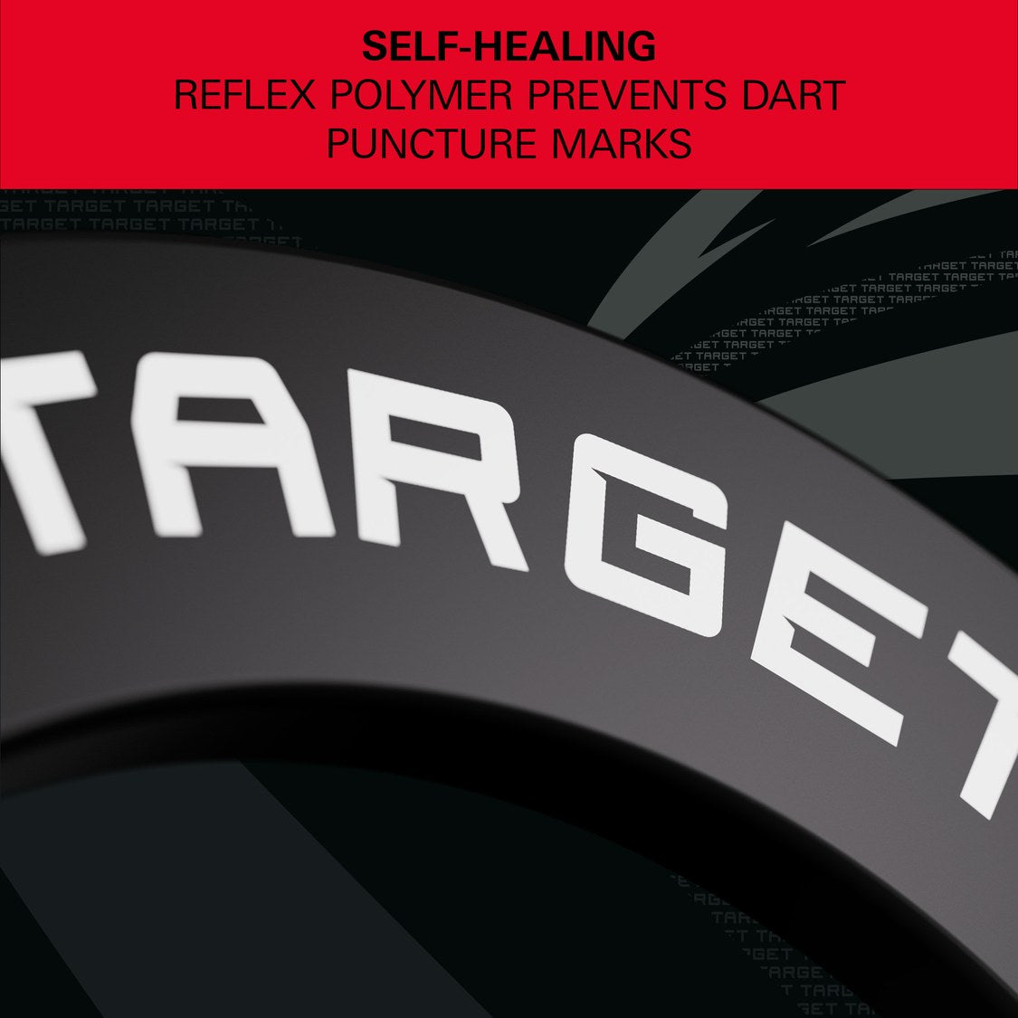 Target Notched Surround in black – self-healing reflex polymer prevents dart puncture marks