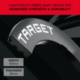 Target Notched Surround in black – lightweight ribbed back, 120mm wide and 35mm thick