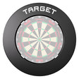 Target Notched Dartboard Surround in black fitted around a dartboard