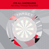 Target Patterned Notched Surround in grey patterned – fits all dartboards, no wall fixings required