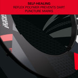 Target Patterned Notched Surround in black patterned – self-healing reflex polymer prevents dart puncture marks