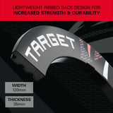 Target Patterned Notched Surround in black patterned – lightweight ribbed back, 120mm wide and 35mm thick