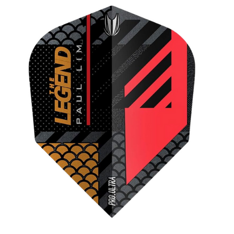 Pro Ultra No.6 dart flight full view isolated on white, bold graphic design, textured pattern, ideal for precision dart setup