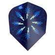 Target Phil Taylor Gx2 Pro Ultra No.6 dart flight upright on a white background, blue lightning bolt design