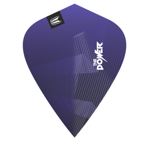 Target Phil Taylor Power 9Five G10 Pro Ultra Kite dart flight upright on a white background, deep blue design