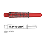 Target Pro Grip Ink red dart shaft with intermediate 41mm length diagram