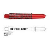Target Pro Grip Ink red dart shaft with medium 48mm length diagram