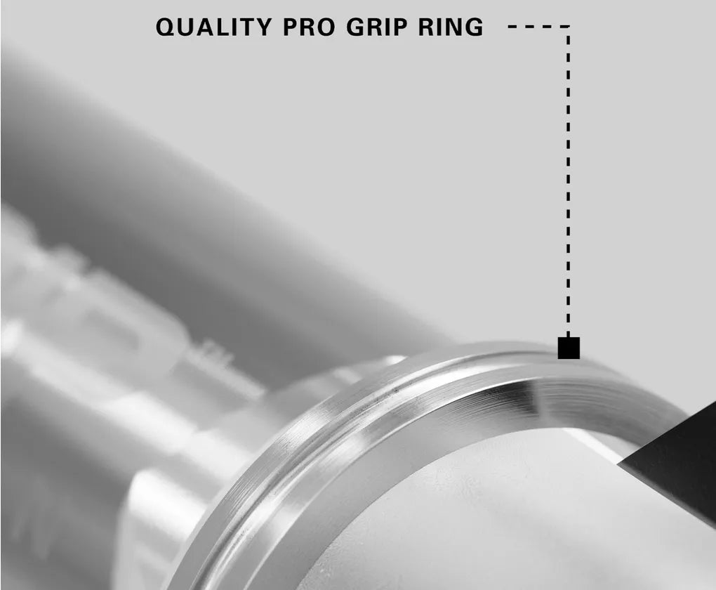 Macro close-up of dart shaft showing clear pro grip ring detail, emphasizing durability and secure fit for dart players