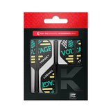 No.2 standard dart flights and 26mm intermediate shafts set in retail packaging, displayed front-facing on white background