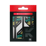 Three Rob Cross K-Flex No.2 dart stems with Voltage flights in retail packaging, full product view for dart accessories buyers