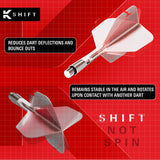 Target K-Shift flight system – reduces deflections and bounce-outs