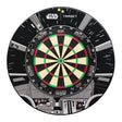 Star Wars Millennium Falcon dartboard bundle with cockpit surround, full product view on white, showing detailed numbered board and themed surround