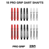 Target Stephen Bunting 100 piece set – 18 Pro Grip shafts in red, black and white