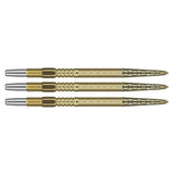 Three Swiss DX dart points side by side on white background, highlighting diamond grip texture and precision tip design.