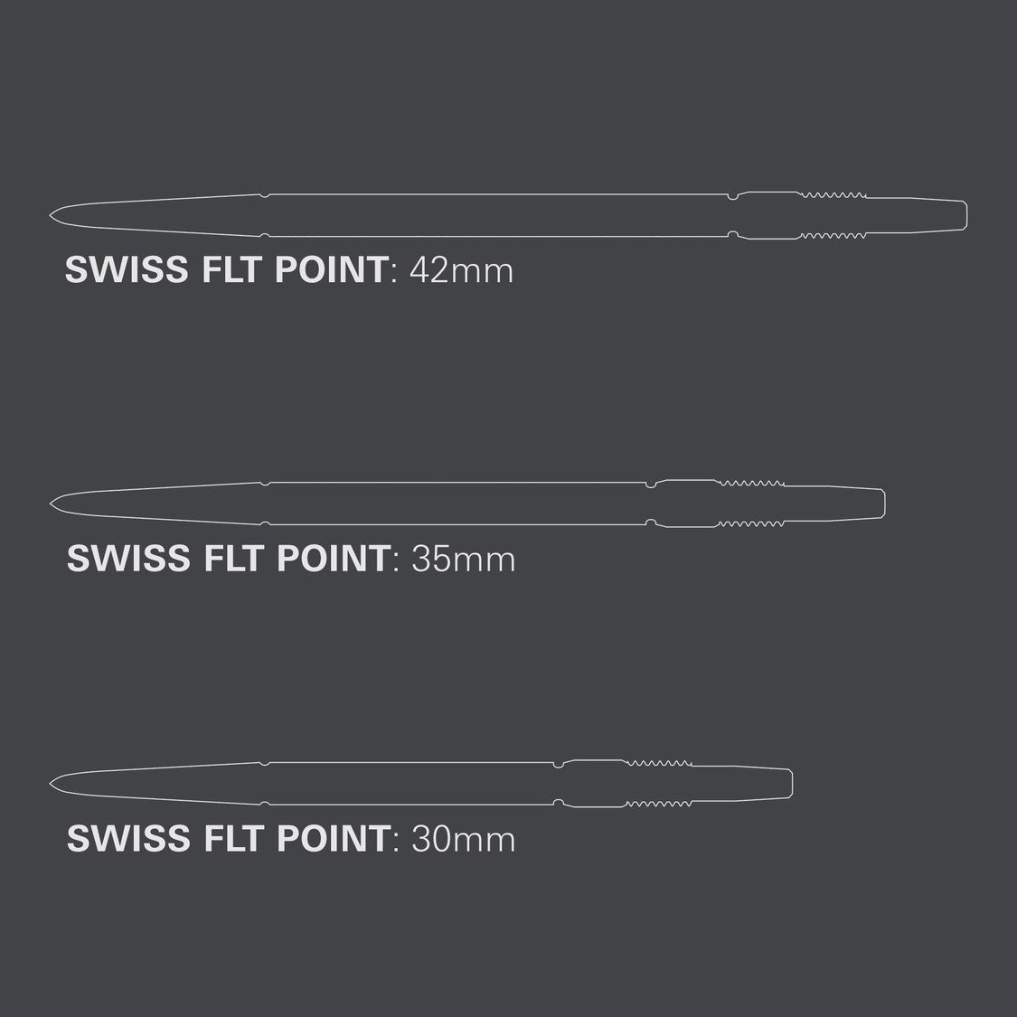 Target Swiss FLT Points – 30mm, 35mm and 42mm lengths