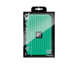 Aqua darts case in retail packaging, front view showing rigid EVA shell and vertical ridges, ideal for dart storage and protection