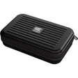 Black XL darts case with grooved rigid EVA shell and zipper, angled view isolated on white background for dart storage and protection