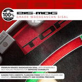 Close-up of TOR dartboard showing premium Madagscan sisal surface, fine segment stitching, and crisp numbering for scoring accuracy